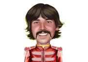 Caricatura de los Beatles: arte digital a partir de fotografías
