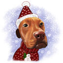 Retrato de cachorro fofo de Natal de fotos