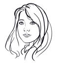 Caricature Face: Outline Drawing