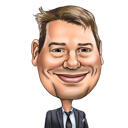 Caricatura di un uomo in stile colorato da una foto