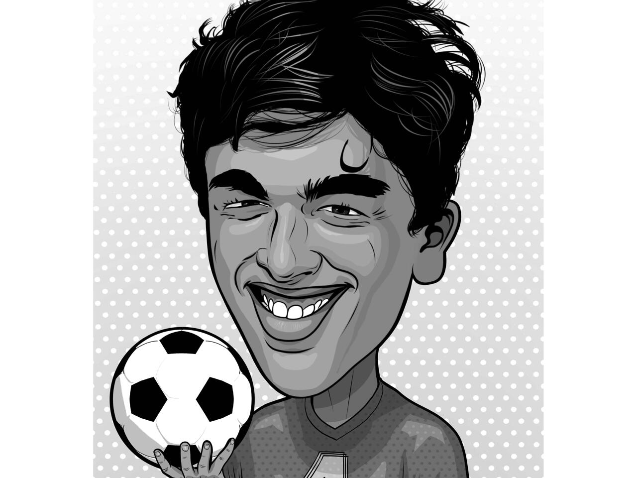Bola de futebol sorrindo personagem de desenho animado pinturas para a  parede • quadros liga, campeonato, fósforo