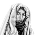 Black and White Realistic Portrait from Photo