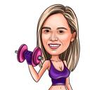 Female Gym Caricature