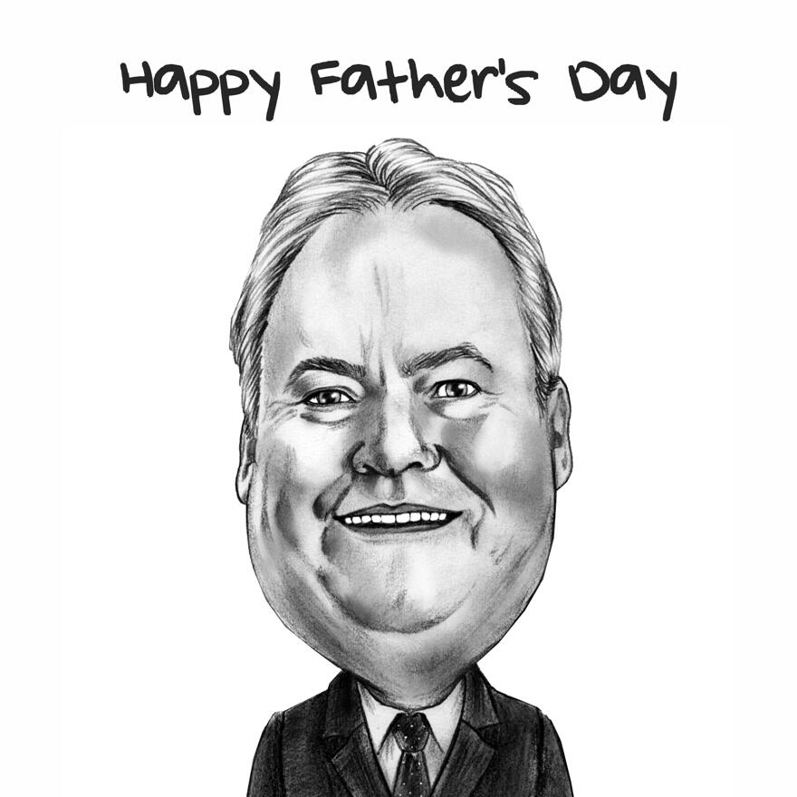 Feliz día del padre dibujo de dibujos animados en el día del padre