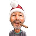 Custom Santa Claus Caricature Drawing