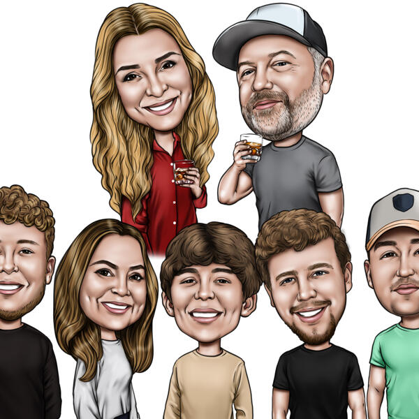 Caricature Family of 7