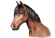 Häst digitalt porträtt