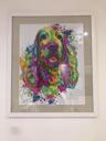 Akvareļa suņa portrets A4 plakāta druka