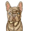 Dessin animé de bouledogue français