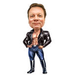 Caricature d'un homme en pied à partir d'une photo
