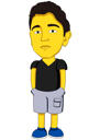 Yellow Face Cartoon with Background