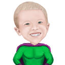 Superhero Kid Caricature from Photos