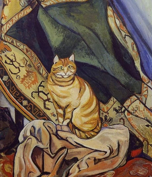 17. "Raminou Sitting on a Cloth" by Suzanne Valadon (1920)-0