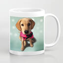 Caricature de chien sur une tasse