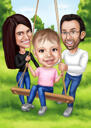 Caricature Family of 3