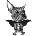 Fransk Bulldog Superhjälte