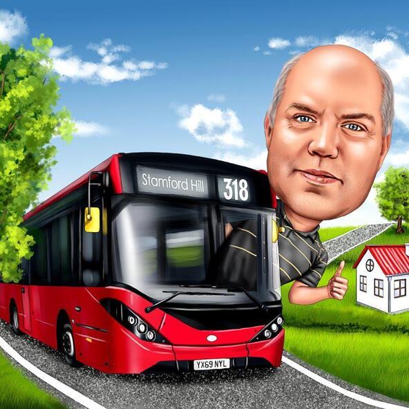 كاريكاتير الحافلة