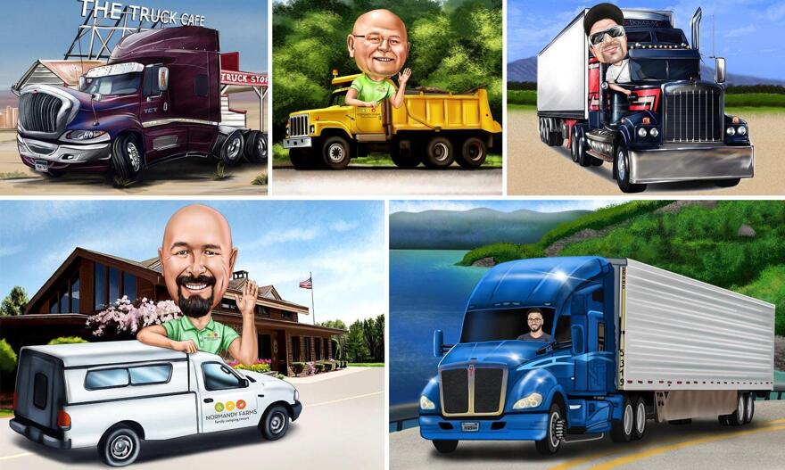 Truck Caricature