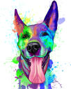German Shepherd Caricature Portrait from Photo
