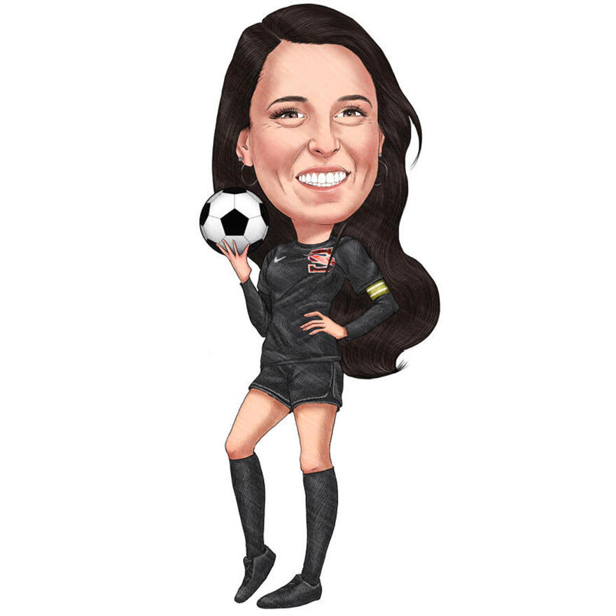 Female Football Cartoon