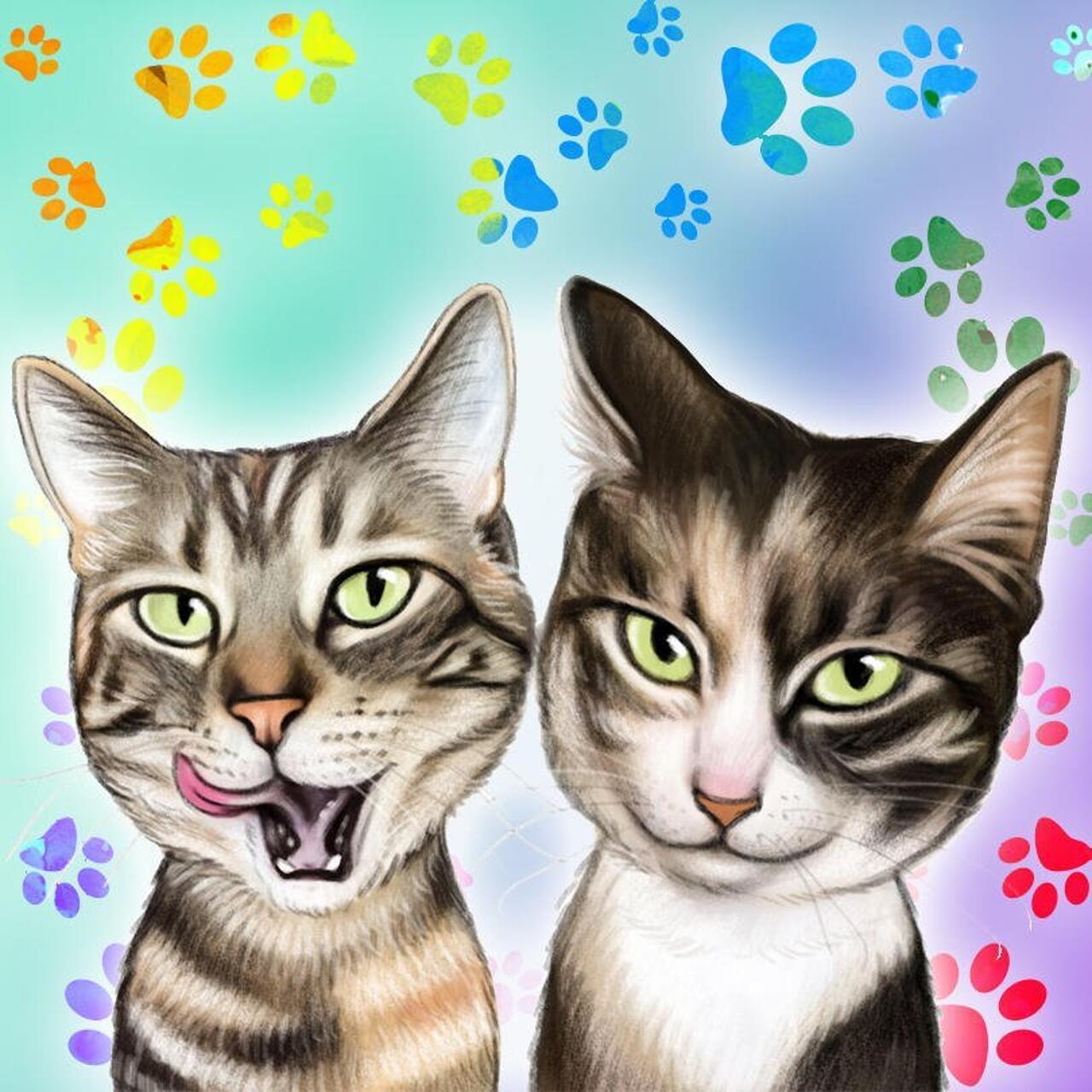 Pintura Digital gato pets (entregue via email)