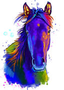 Karikatuur+van+een+groepsportret+van+een+hond+in+regenboogwaterverf
