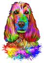 Rainbow -akvarellispanieli muotokuva valokuvasta