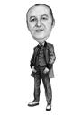 Independent Life, Company or Business Insurance Agent Advisor Caricature from Photo
