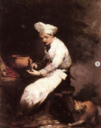 14. "Kocken och katten" av Théodule-Augustin Ribot (1860)-0