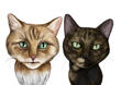 Caricature+de+portrait+de+chat+personnalis%C3%A9+%C3%A0+partir+de+la+photo