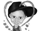 Heart Shaped Love Caricature