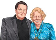 Happy 40th Wedding Anniversary Caricature from Photos