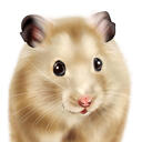 Caricature de hamster exagérée