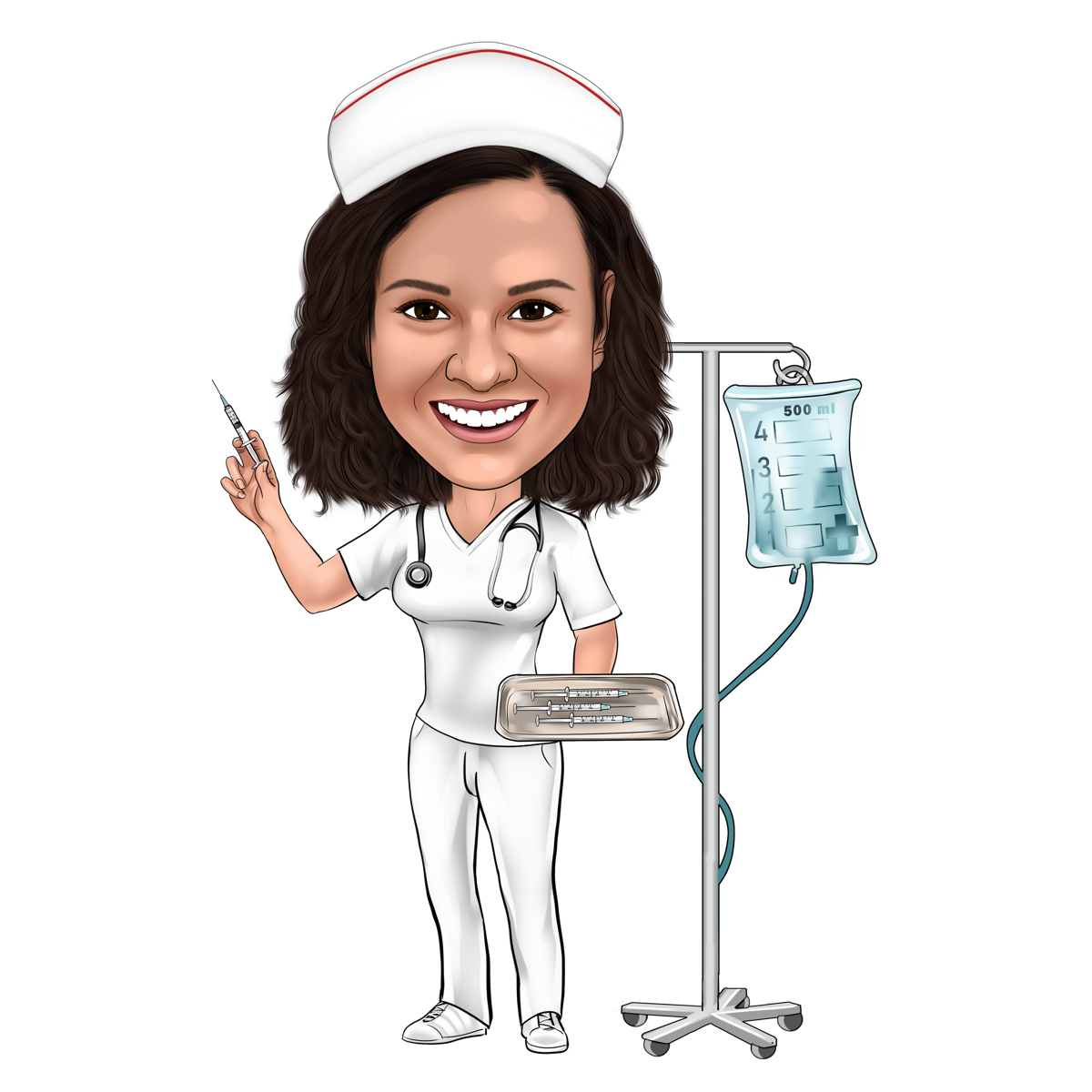 Nurse Full Body Drawing: A Playful Take with Syringe Accentuation💉👩‍⚕️🖌 ...