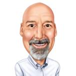 Man Cartoon from Photo in Colored Digital Style