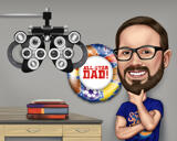 Optician Eye Doctor Caricatura