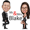 Mr. & Mrs. Custom Couple Caricature