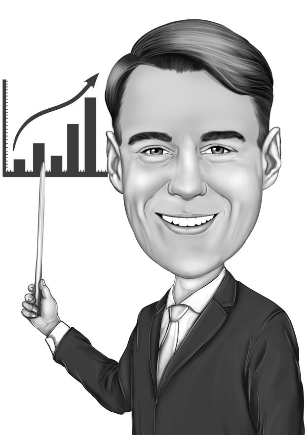 Lærer sort/hvid tegning