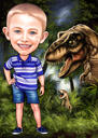 Kid Drawing as Cartoon Character