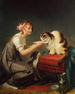 20. "Le déjeuner du chat" de Marguerite Gérard (fin XVIIIe-début XIXe siècle)-0
