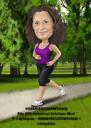 Persona che fa jogging in stile colorato a corpo pieno