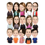 Groupe d'enfants caricatures colorées