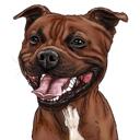 Staffordshire Bull Terrier Karikatürü