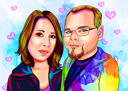 Couple+Engagement+Caricature+with+Custom+Background