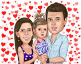 Family Caricature for Mother's Day Gift