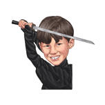 Ninja Kid med sværd