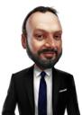 Dessin de dessin animé de portrait d'homme d'affaires pour le jour du patron à partir de photos