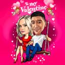 Sé mi caricatura de San Valentín en Swing