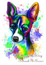 Watercolor Chihuahua Portrait