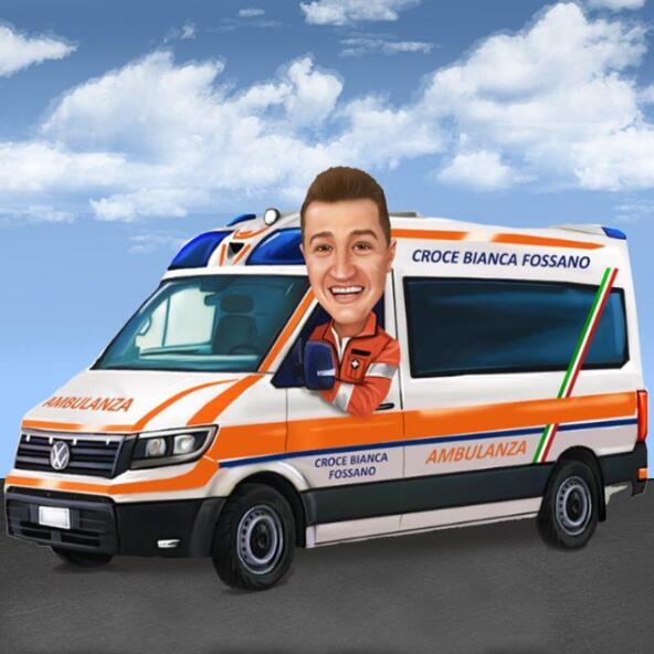 Ambulance karikatuur